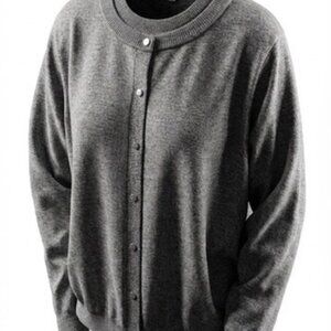 Calvin Klein Womens 2 Piece Sweater Set Gray SIze XL